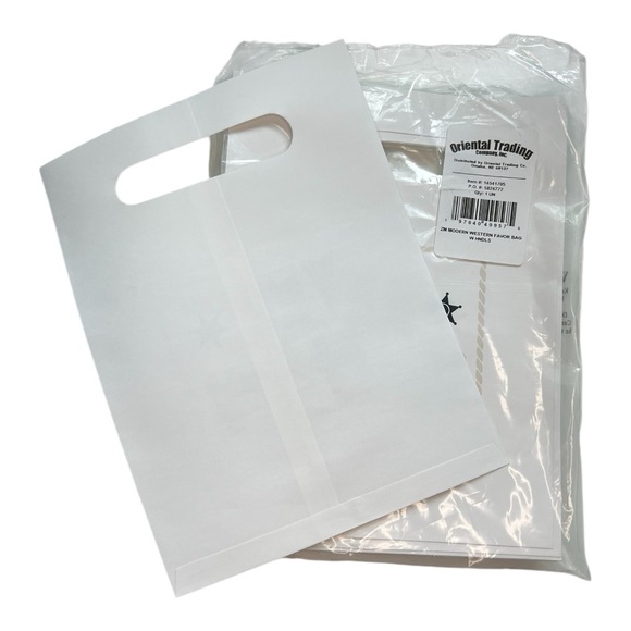 Modern Western Party Favor Bags with Cutout Handles Set of 50 - Picture 2 of 3